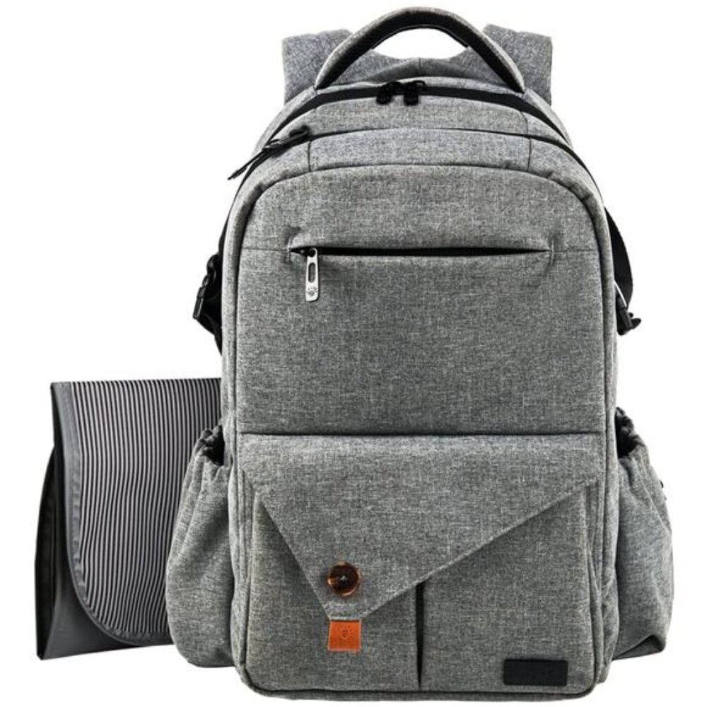 Multi-Function Large Baby Diaper Bag Backpack Stroller Straps, Insulated Pockets